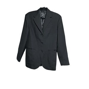 JEN CEBALLOS x MANGO Black Wool Blazer Jacket Size S
